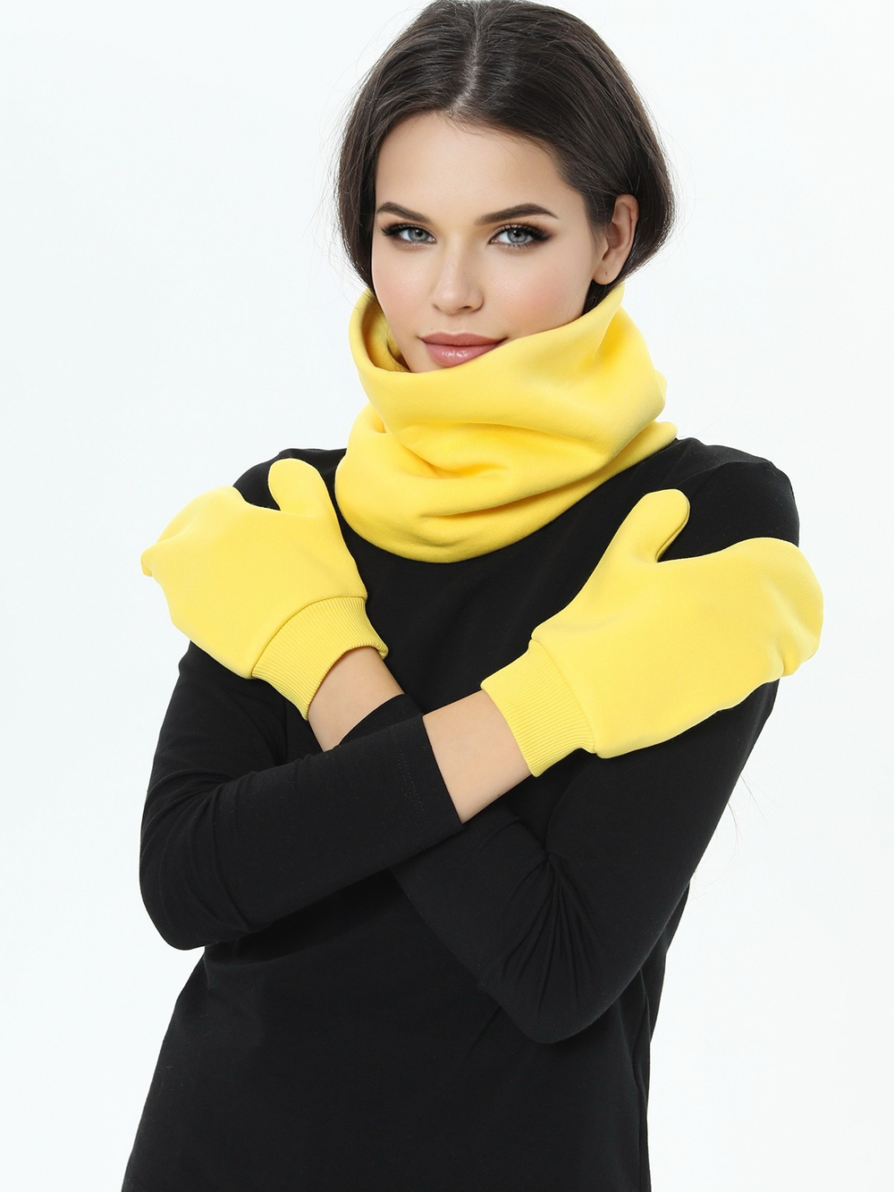 Рукавички-трансформеры из футера с начесом