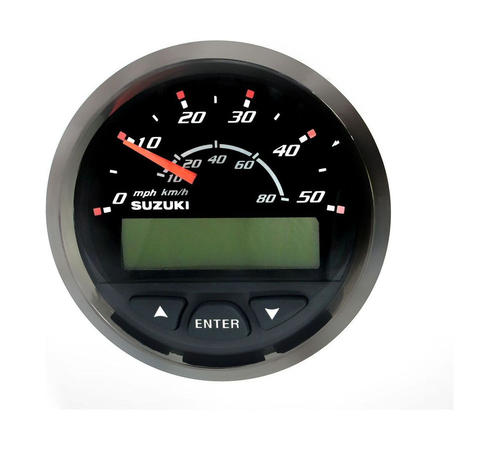 Спидометр Suzuki DF300, 80 км/ч, черный