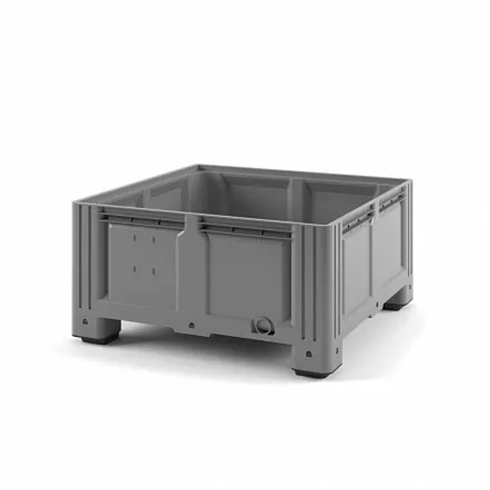 Контейнер 1200х800х800 мм перфорированный на ножках, арт. SDBOX 1208 P серый, код: 13896