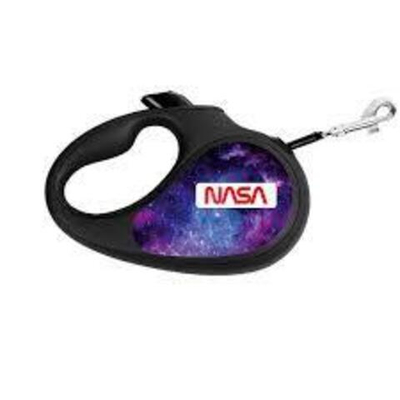Поводок-рулетка WAUDOG R-leash, "NASA21", XS, до 12 кг, 3 м, светоотражающая лента черный