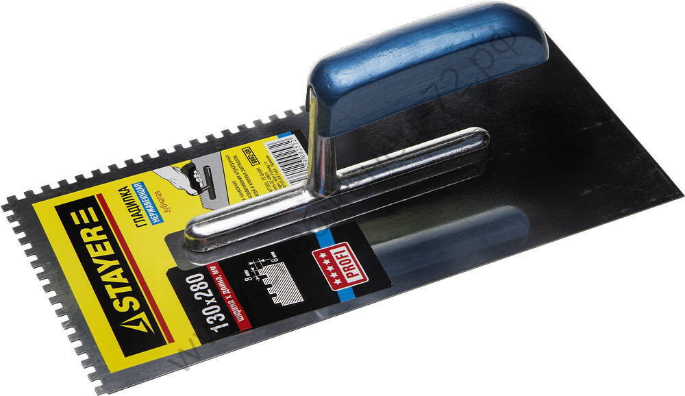 STAYER 130х280 мм, зуб 8х8 мм, Штукатурная гладилка, PROFESSIONAL (0802-08)