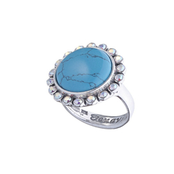 "Халала" кольцо в серебряном покрытии из коллекции "Сокровища" от Jenavi