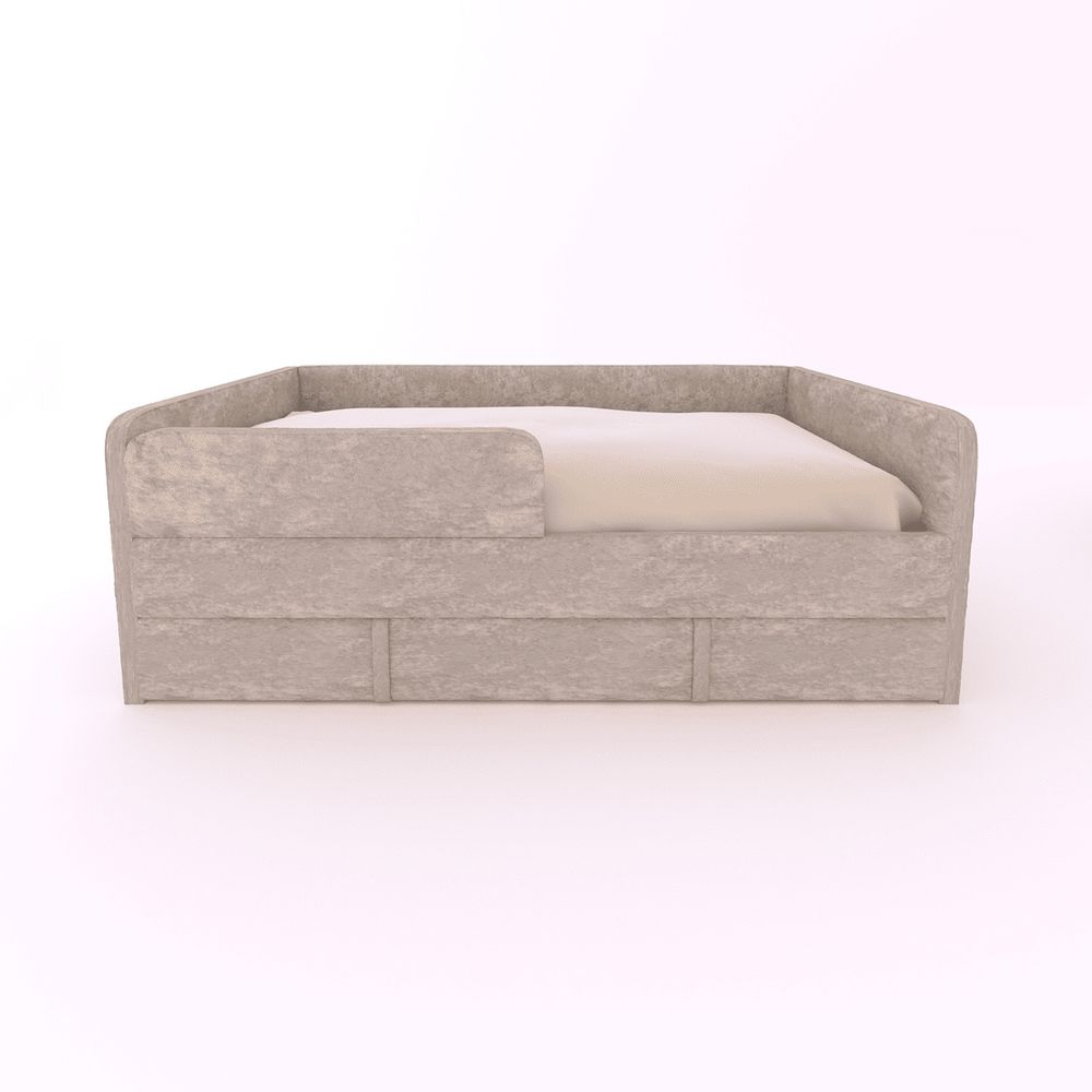 Диван кровать детская односпальная тахта 160х80 с ящиком (грей)