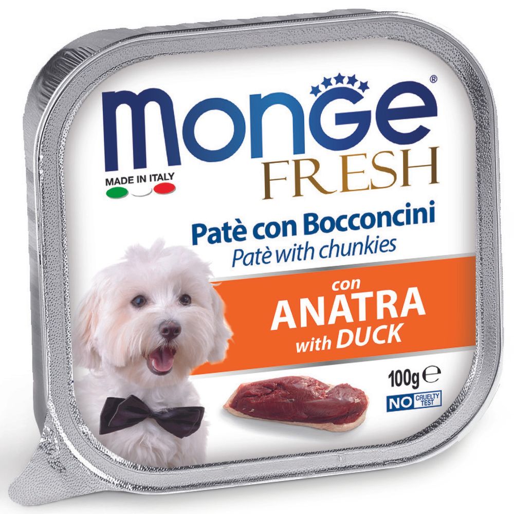 Консервы Monge Dog Fresh для собак, с уткой