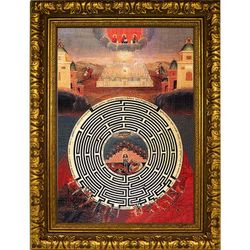 Лабиринт духовный. Икона на холсте.