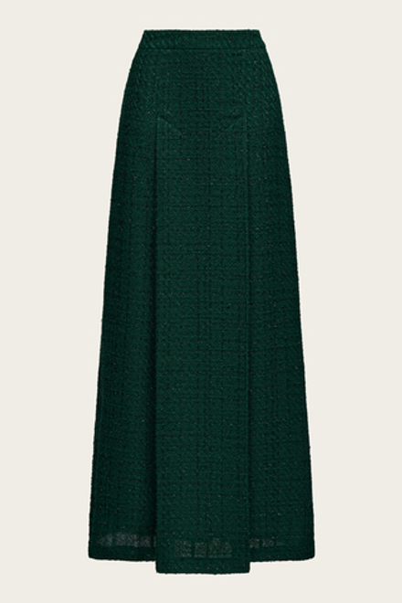 Зеленая твидовая юбка-макси "Эдит"