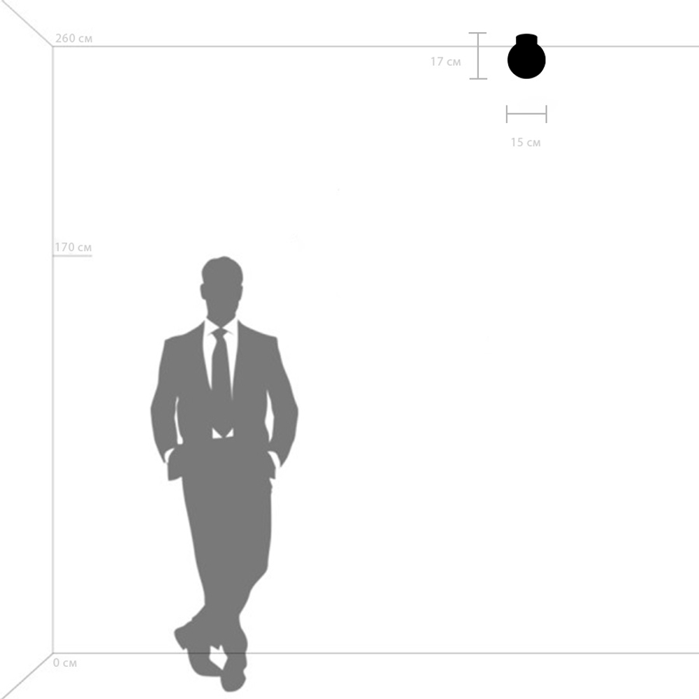 812011 Люстра GLOBO 1х40W E14 БРОНЗА/БЕЛЫЙ