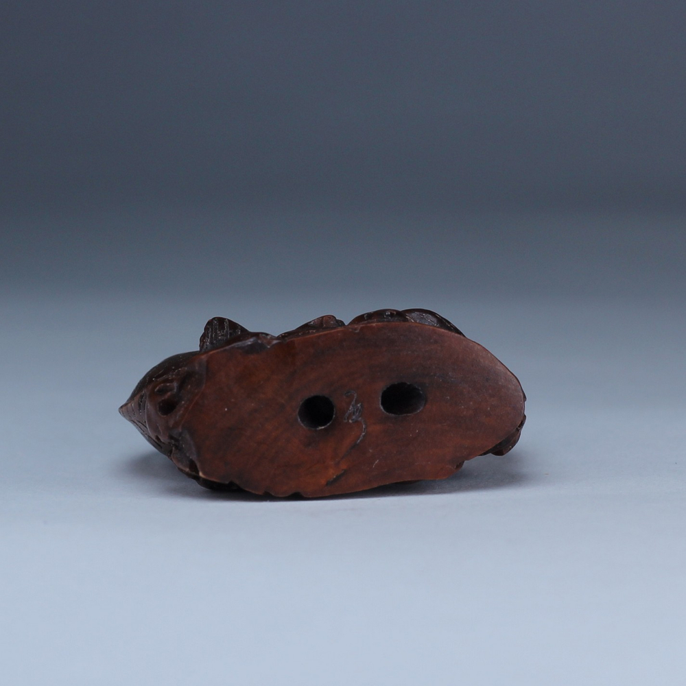 Нэцкэ Два карпа в волнах