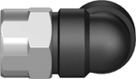 QSLF-1/4-10-B Угловой штуцер с цанговым зажимом и резьбой