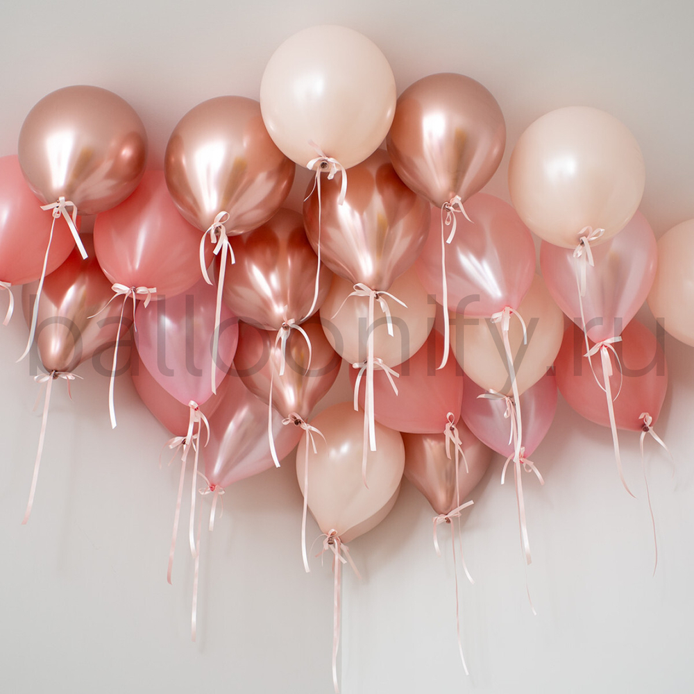 Шары россыпью "Розовое золото"