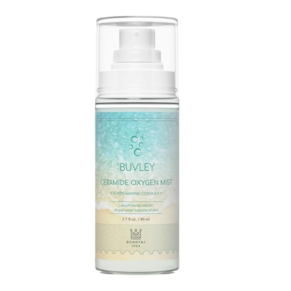 BUVLEY Кислородный освежающий спрей для лица с океаническим комплексом Buvley Ceramide Oxygen Mist 80 мл