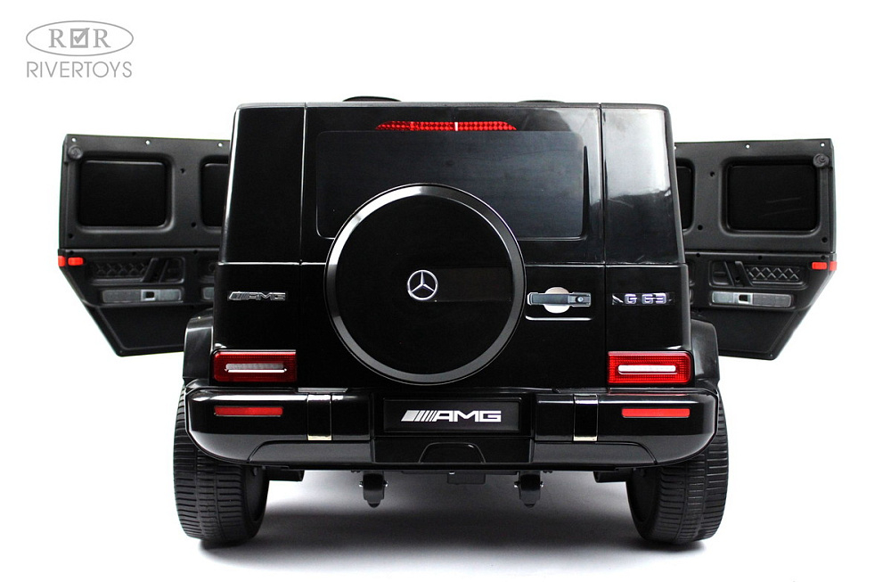 Детский электромобиль RiverToys Mercedes-AMG G63 4WD (S307) черный глянец