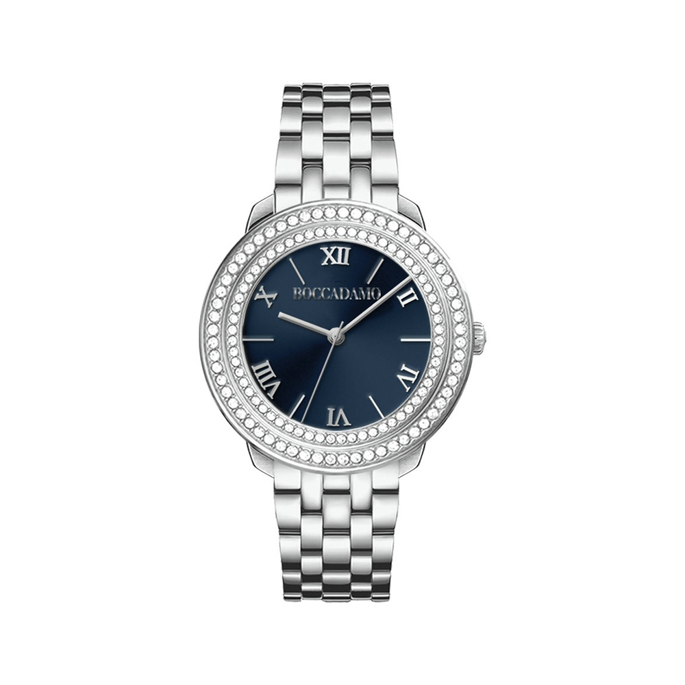 Часы Boccadamo Diva Silver Blue DV002 BL/S  с минеральным стеклом, кристаллами Swarovski