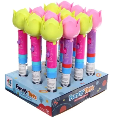 Мыльные пузыри «Тюльпан» 21 см, 60 мл, открывающийся, микс цветов