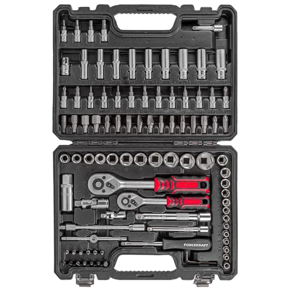Набор инструментов 94 пр. 1/4''3/8''(6гр)(4-22мм) FORCEKRAFT FK-4941-5DS-м