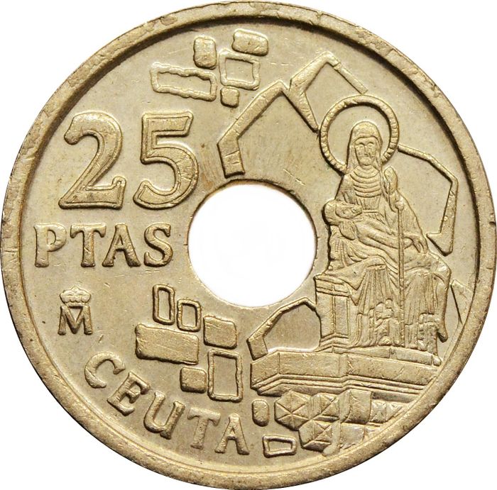 25 песет 1998 Испания «Сеута»