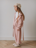 Костюм с бантом, Пудровый