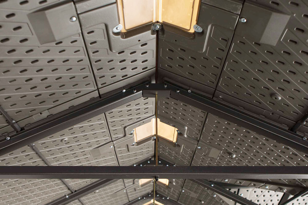 Сарай пластиковый WoodLook 15*8 DD