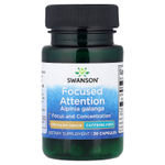 Swanson Vitamins, Focused Attention Alpinia Galanga, без кофеина, 300 мг, 30 капсул