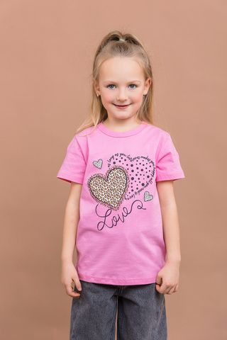 006_БК25 Футболка кор.рукав д/д, розовый