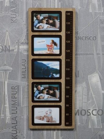 Фоторамка-ростомер на 5 фото