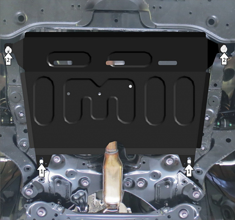 Защита стальная 2 мм Д; КПП Toyota Camry; 2018-2022; RAV4 2019-2022 MOTODOR.72504
