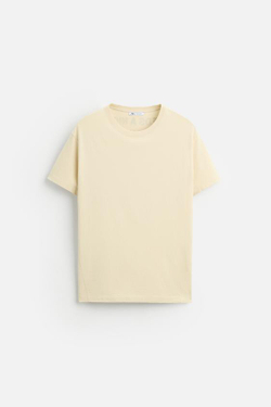 ZARA ФУТБОЛКА С НАДПИСЬЮ, РЫЖЕВАТО-КОРИЧНЕВЫЙ