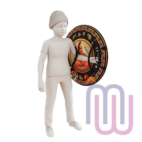 Ледянка-щит с ремнями, мягкая Small Rider Slider 55 см, гладиатор