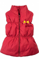 Жилет детский для девочек 100% п/э, 3 года, 98 см красный (Bonito)