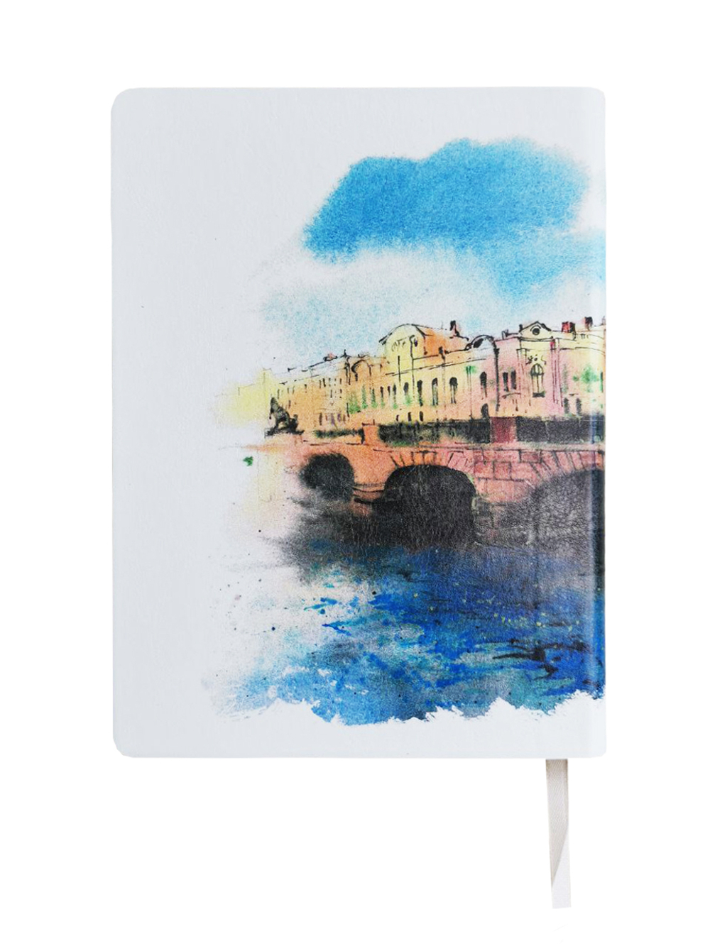 Ежедневник недатированный "Санкт-Петербург. Аничков мост" А5 168 листов, гибкая обложка экокожа, на сшивке