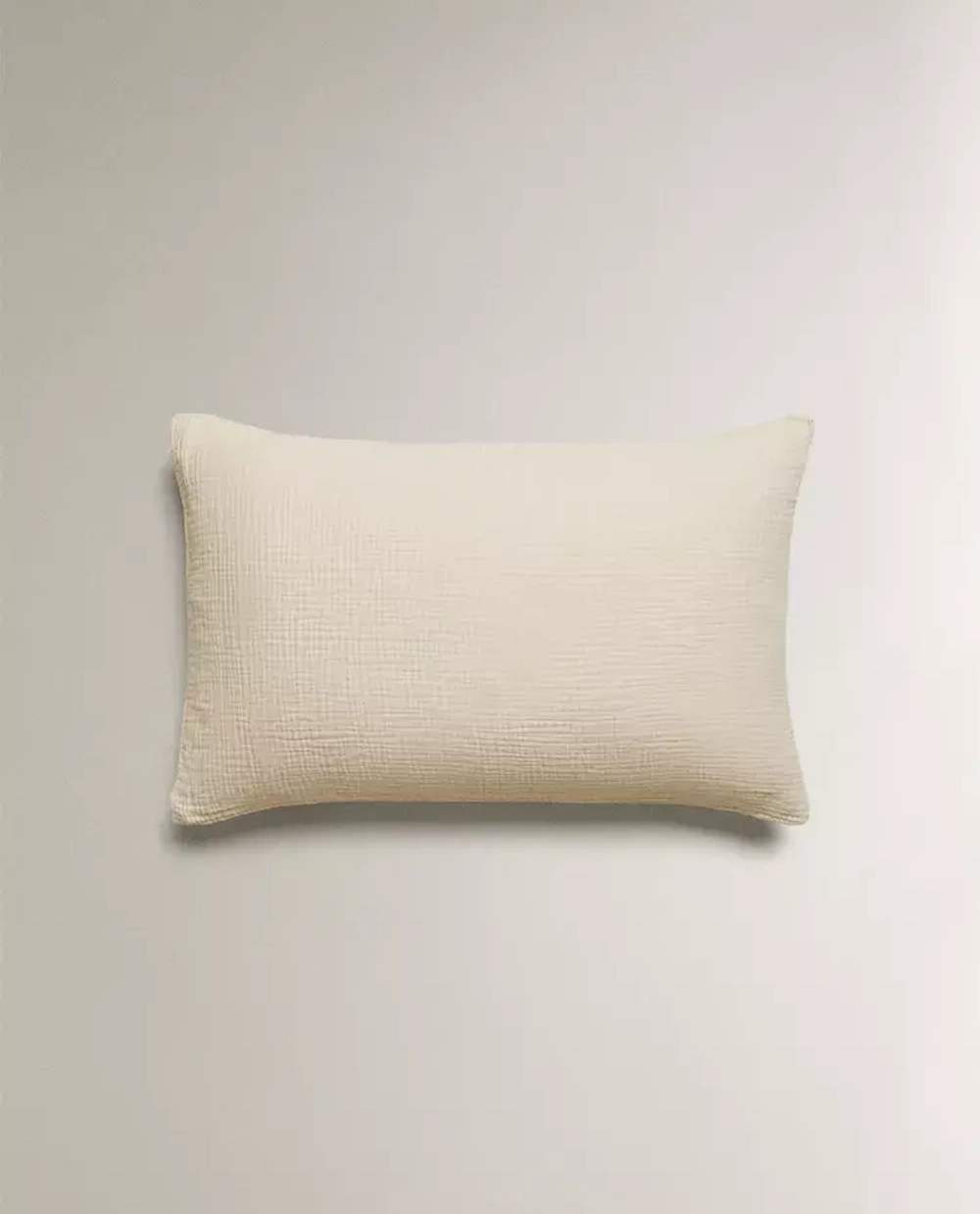 ZARA HOME НАВОЛОЧКА ИЗ ХЛОПКОВОГО МУСЛИНА, ПЕСОЧНЫЙ