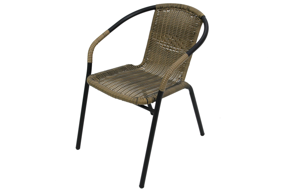 Набор мебели Garden Story Марсель (4 Стул Garden Storyа+стол Ø100см, каркас черн, ротанг желто-черный)