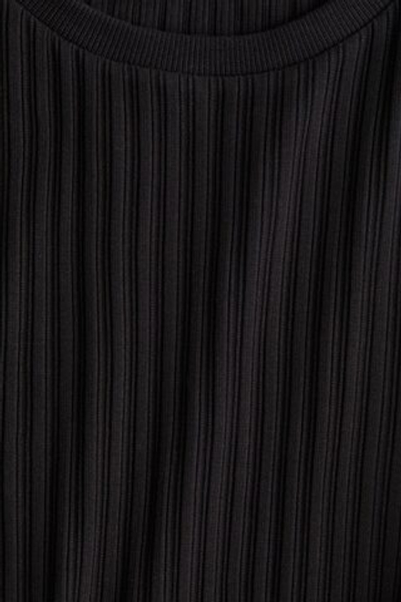H&M Топ из хлопка в рубчик, черный