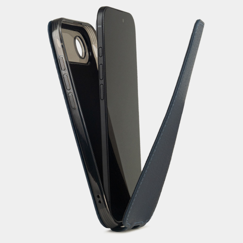 Чехол для iPhone 17 Air - кожа теленка, синий