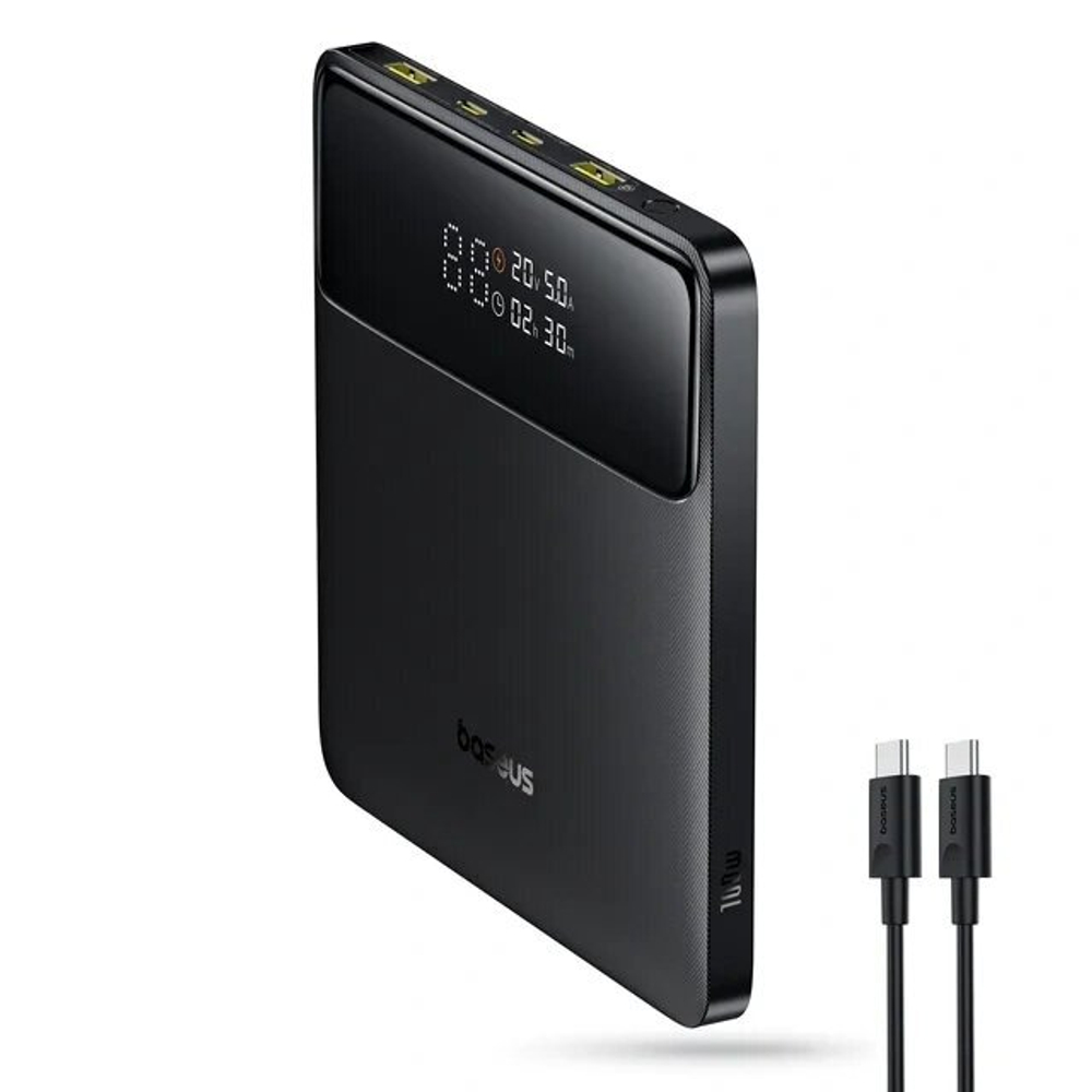 Внешний аккумулятор Baseus H1 Fast Charging Power Bank with Digital Display 20000mAh 100W, Чёрный (P10021604123-00)