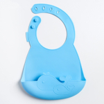 4601145 Нагрудник детский, силиконовый «Киты», с карманом