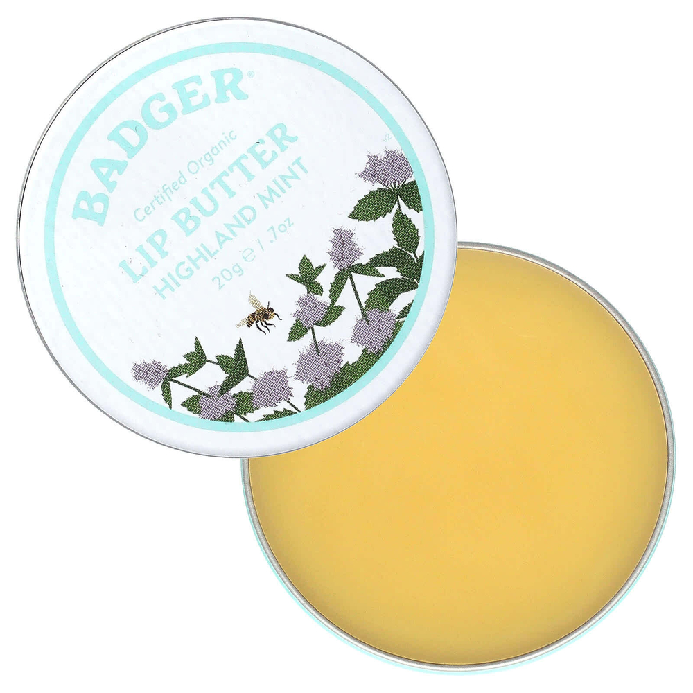 Badger, масло для губ, мята высокогорья, 20 г (0,7 унции)
