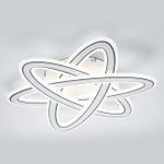 Потолочный светодиодный светильник 140Вт, 6208лм, 3000-6000K, Ra>80, плавная регулировка мощности, изменение цветовой температуры, ночник, пульт, металл/акрил, белый/черный