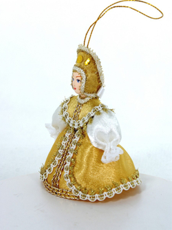 Кукла-подвеска Девушка в золотом сарафане