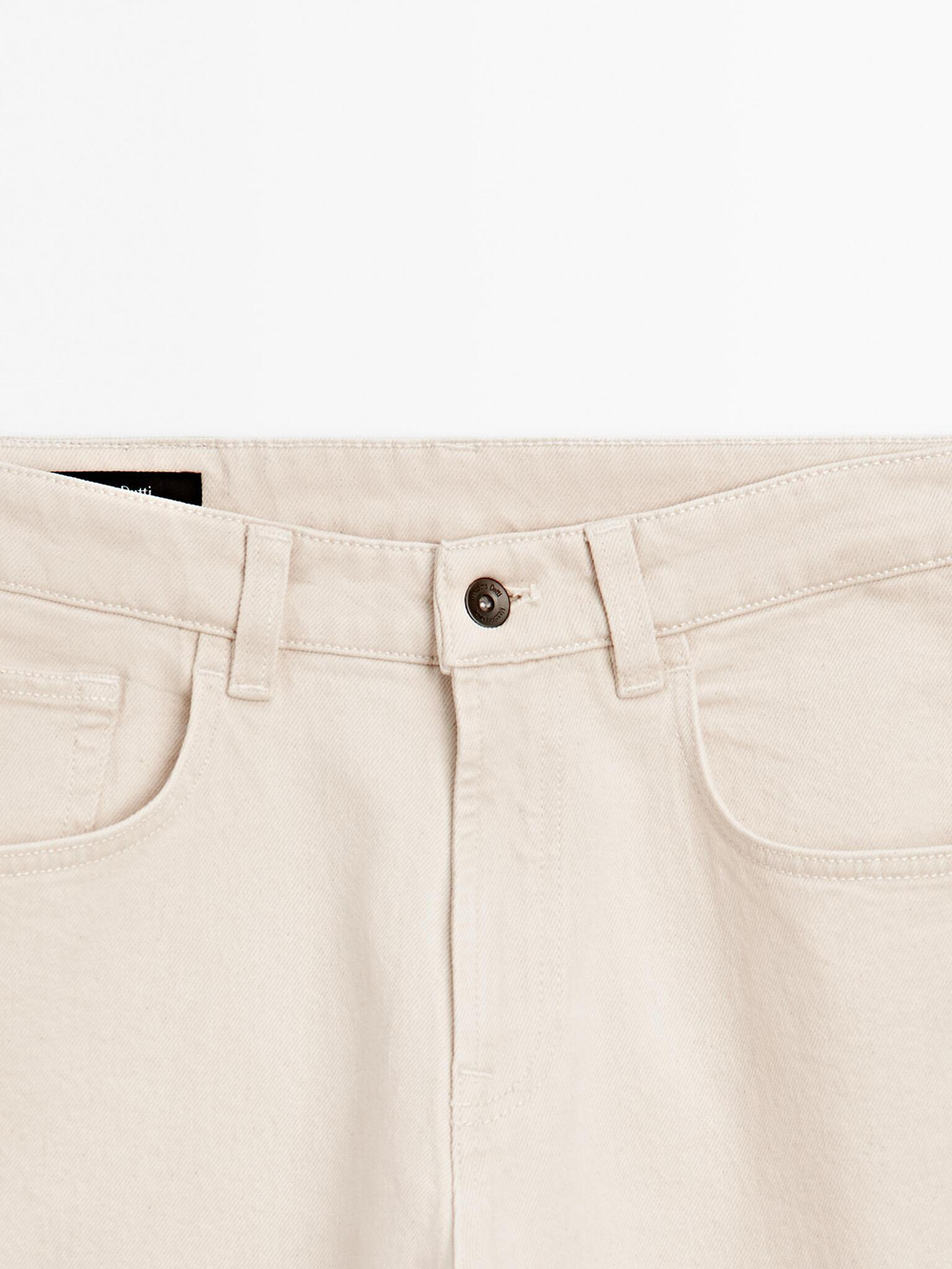 Massimo Dutti Зауженные джинсы, кремовый