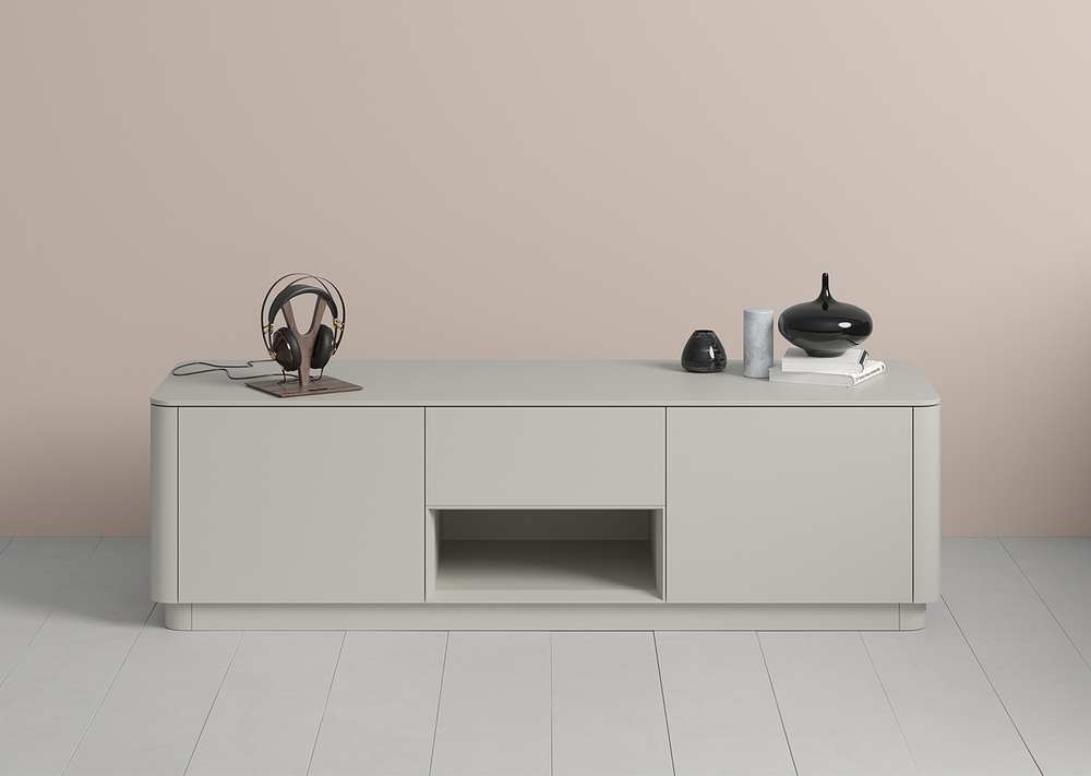 Тумба Tammi под ТВ ширина 160 см (серо-бежевый)