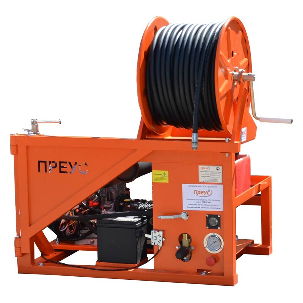 Каналопромывочная установка ПРЕУС Б2050КРэ L* (Б1565КР) с электроприводом барабана