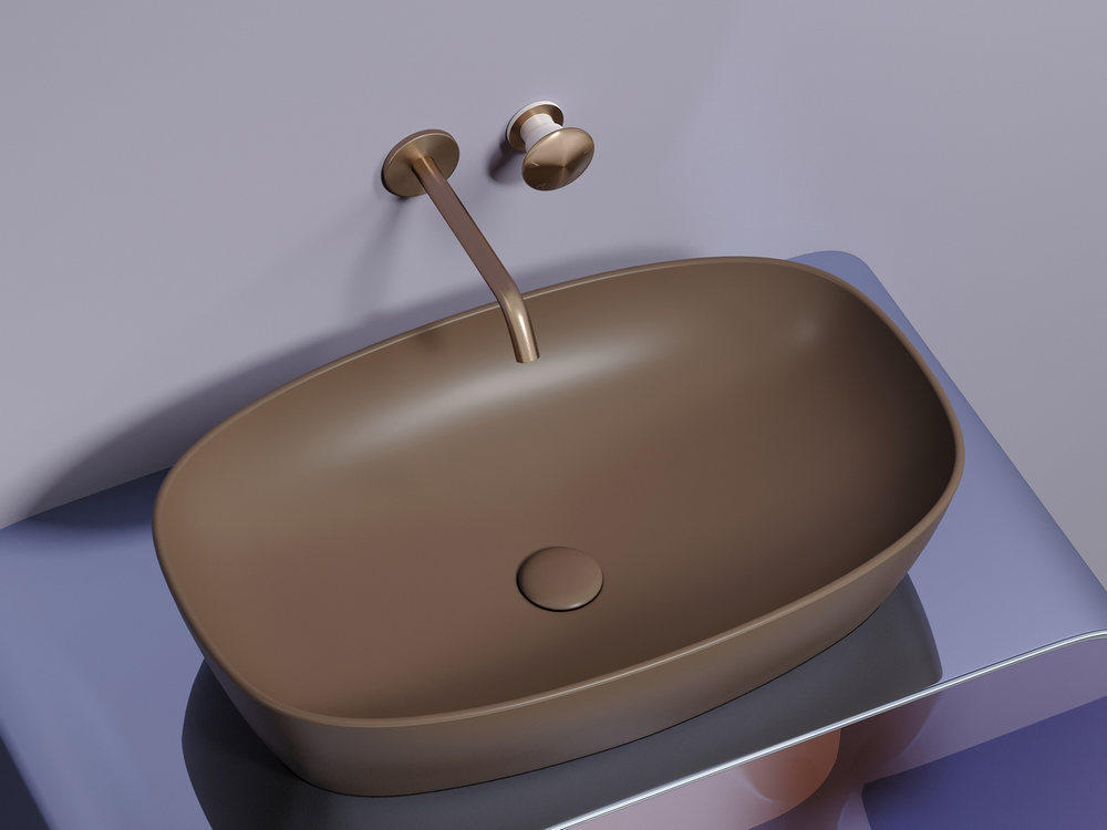 Умывальник чаша накладная овальная (цвет Темно-x