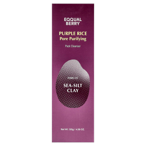 EQQUALBERRY, очищающая маска для пор с фиолетовым рисом, 130 г (4,58 унции)