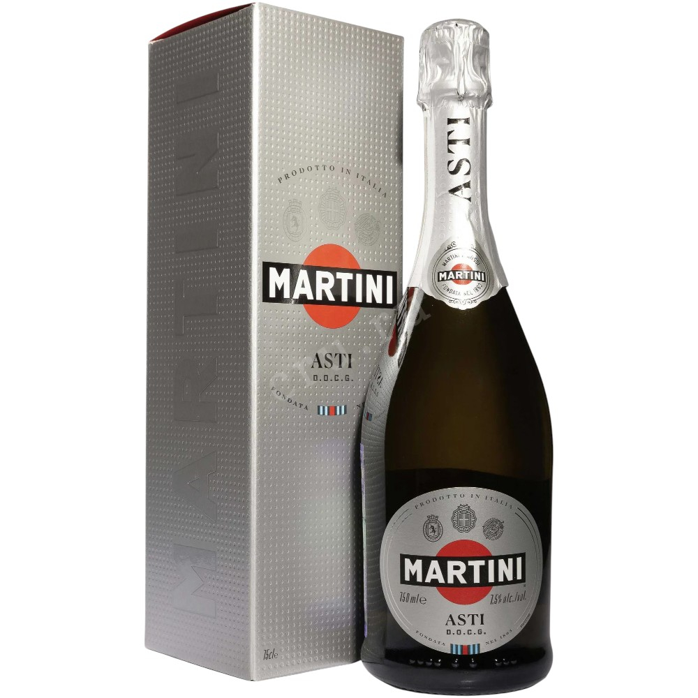 Игристое вино Martini Asti Spumante 0,75 л. В подарочной коробке