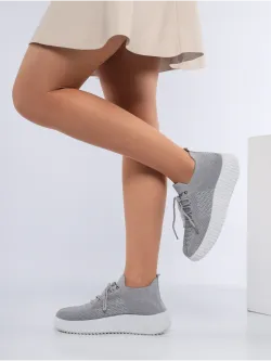 Слипоны на высокой подошве мокасины летние текстильные