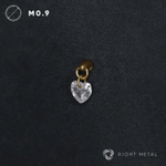 Pendant Heart Crystal PVD Yellow