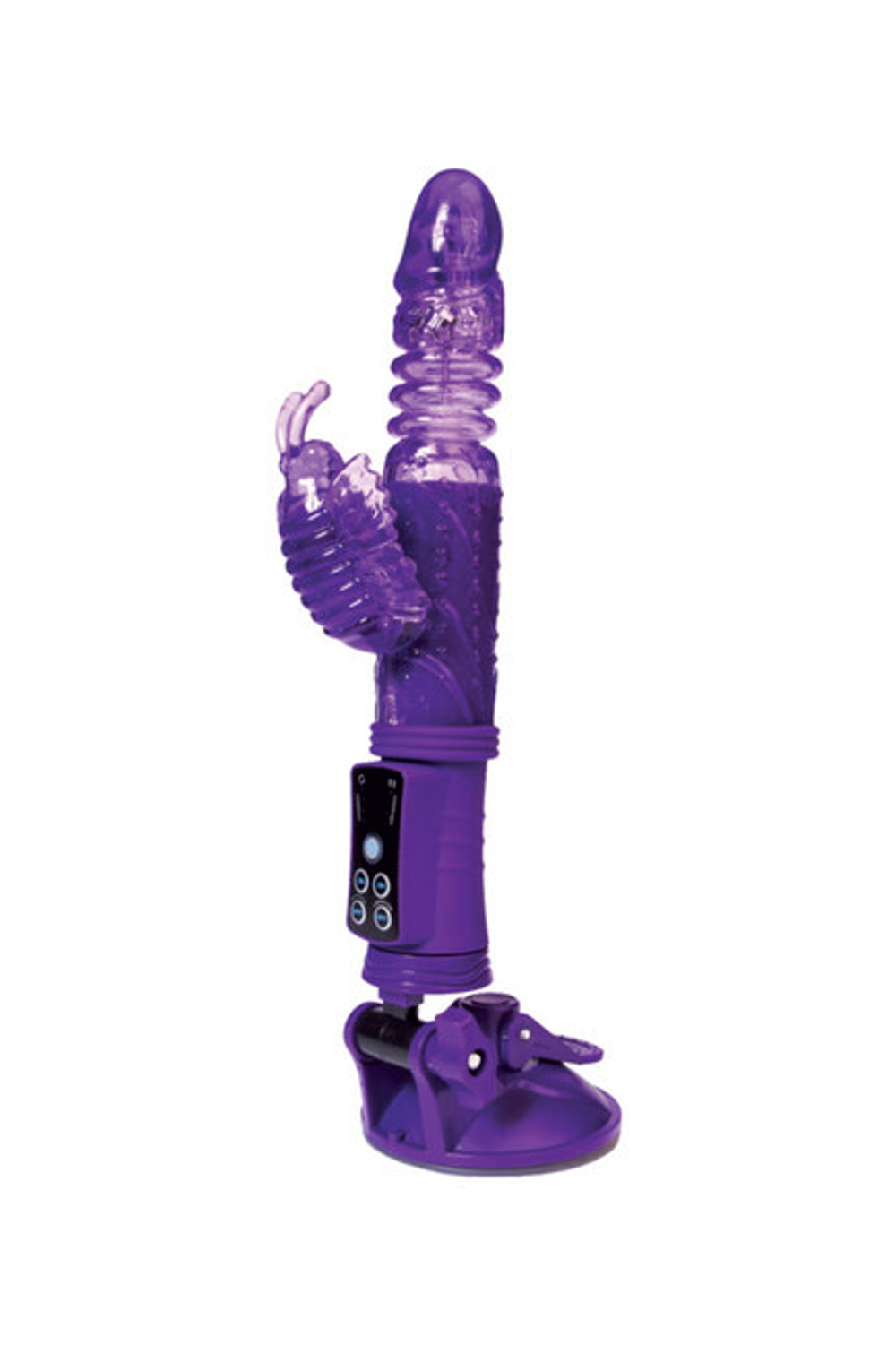 Фрикционно-ротационный стимулятор с клиторальным массажером A-Toys (4 режима вибрации и 4 ротации ) (Цвет: фиолетовый)