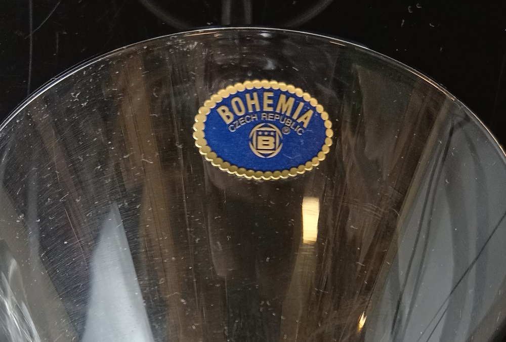 Bohemia Crystal бокалы для коктейля 3 штуки, Чехословакия, (объем - 150 мл) винтаж времён СССР 1970-1990 гг