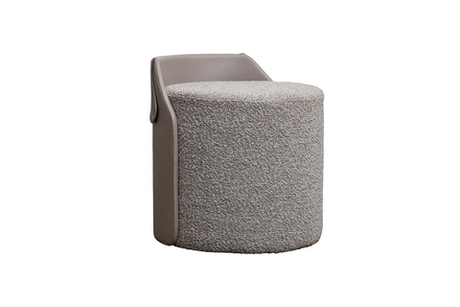 Пуф круглый Garda Decor Bruno серый букле